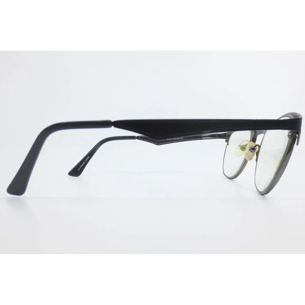 Capri DC168 Eyeglasses Matte Black Round Browline Frames 50-20-140 Eyewear